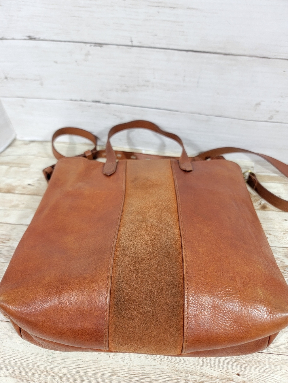 Madewell Suede Stripe Transport Tote - Picture 6 of 13